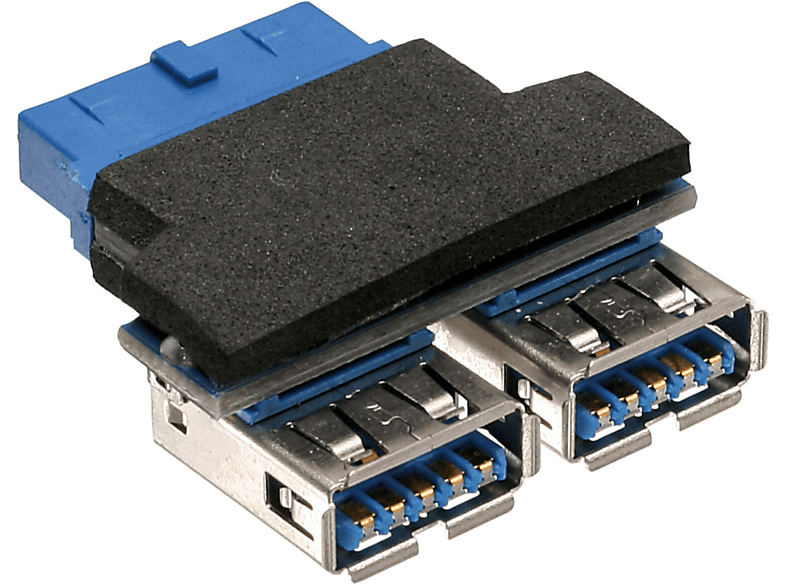 INLINE InLine® USB 3.0 Adapter, 2x Buchse A auf Pfostenanschluss Adapter / USB 3.0 Adapter, schwarz