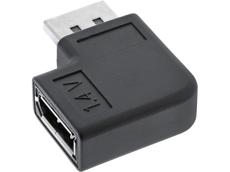 INLINE InLine® DisplayPort Adapter, Stecker / Buchse links gewinkelt Adapter Displayport zu HDMI / VGA / DVI