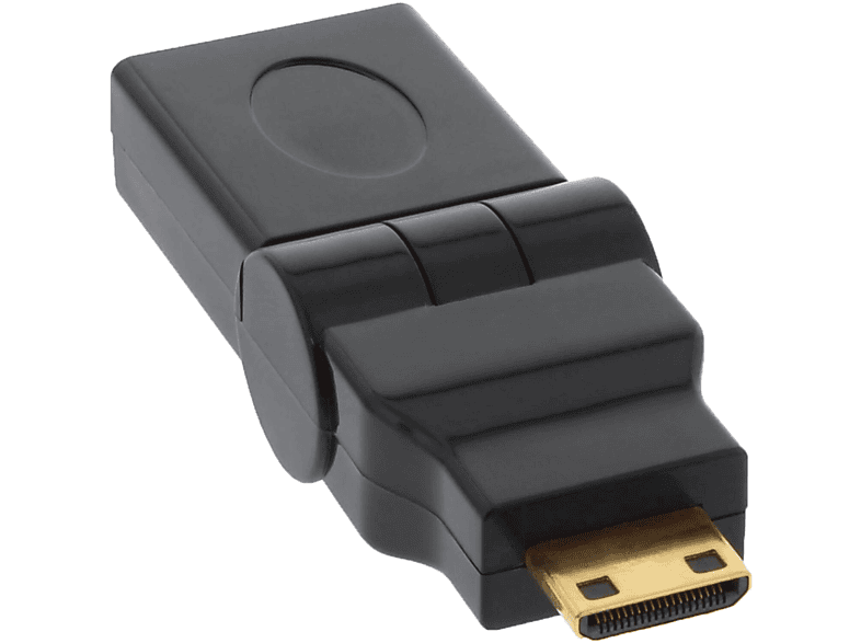Mini Adapter, / HDMI / HDMI Buchse Stecker, A / 4K2K INLINE flexibel, HDMI InLine® / C DVI mini HDMI auf zu