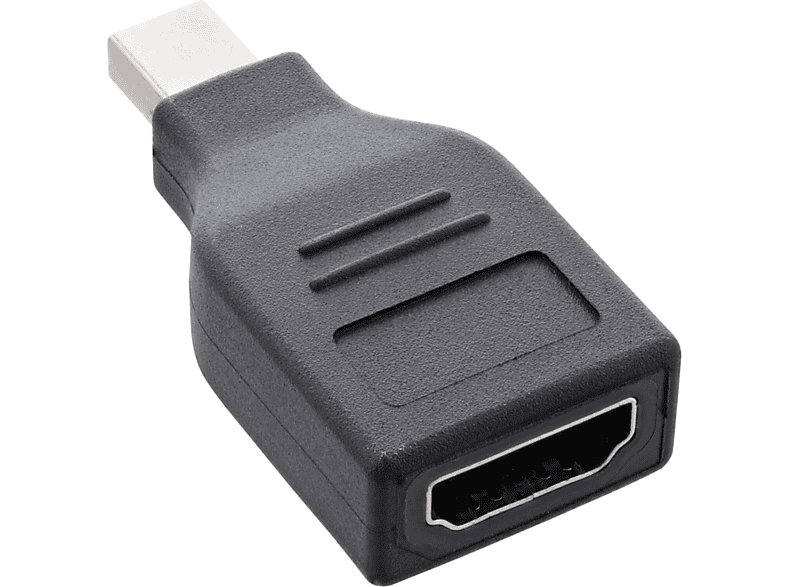 INLINE InLine® DisplayPort Konverter, mini Stecker auf HDMI Buchse, schwarz Displayport zu HDMI / VGA / DVI
