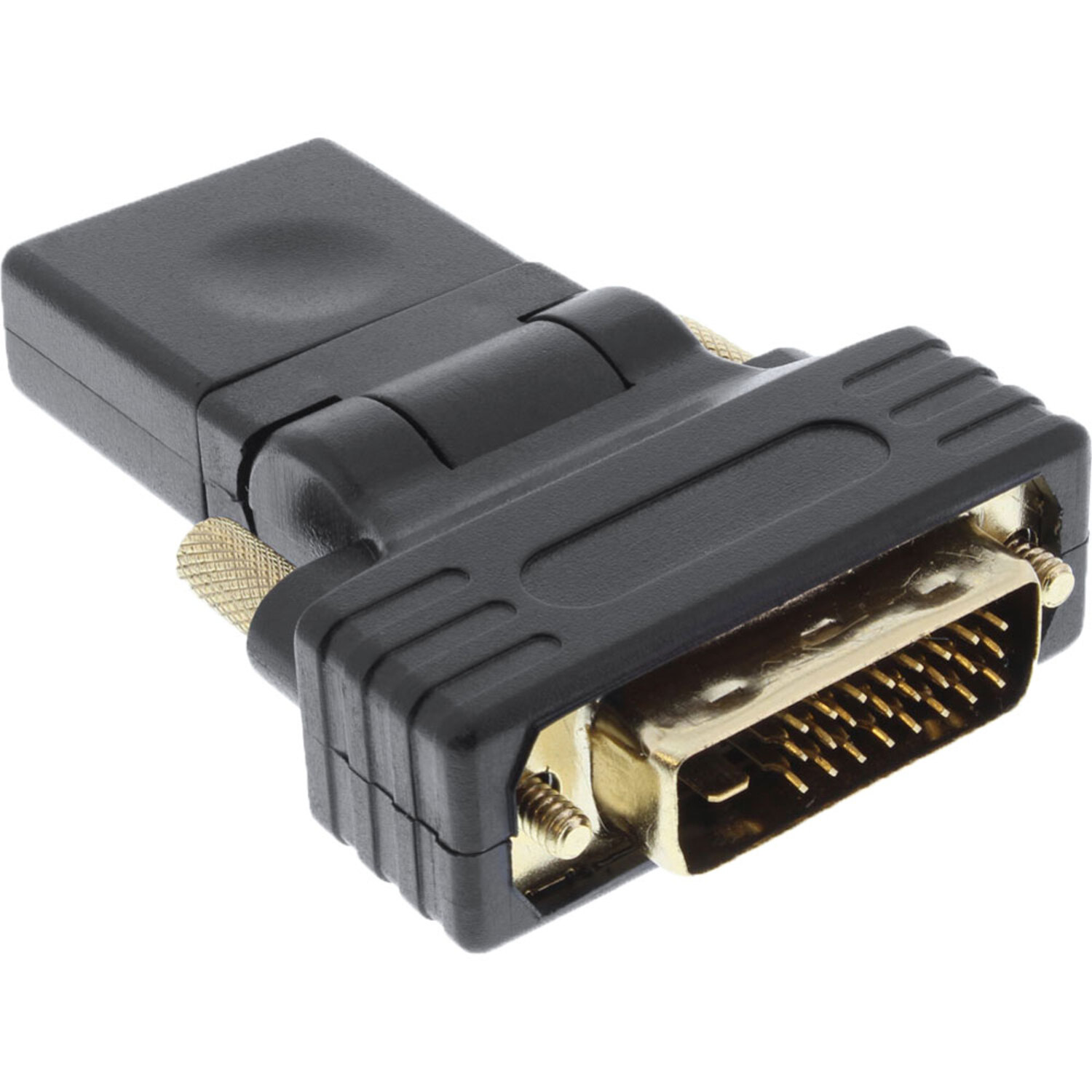 auf Buchse HDMI flexibler HDMI-DVI Adapter, HDMI HDMI INLINE Stecker, / DVI InLine® HDMI 4K2K mini DVI zu /