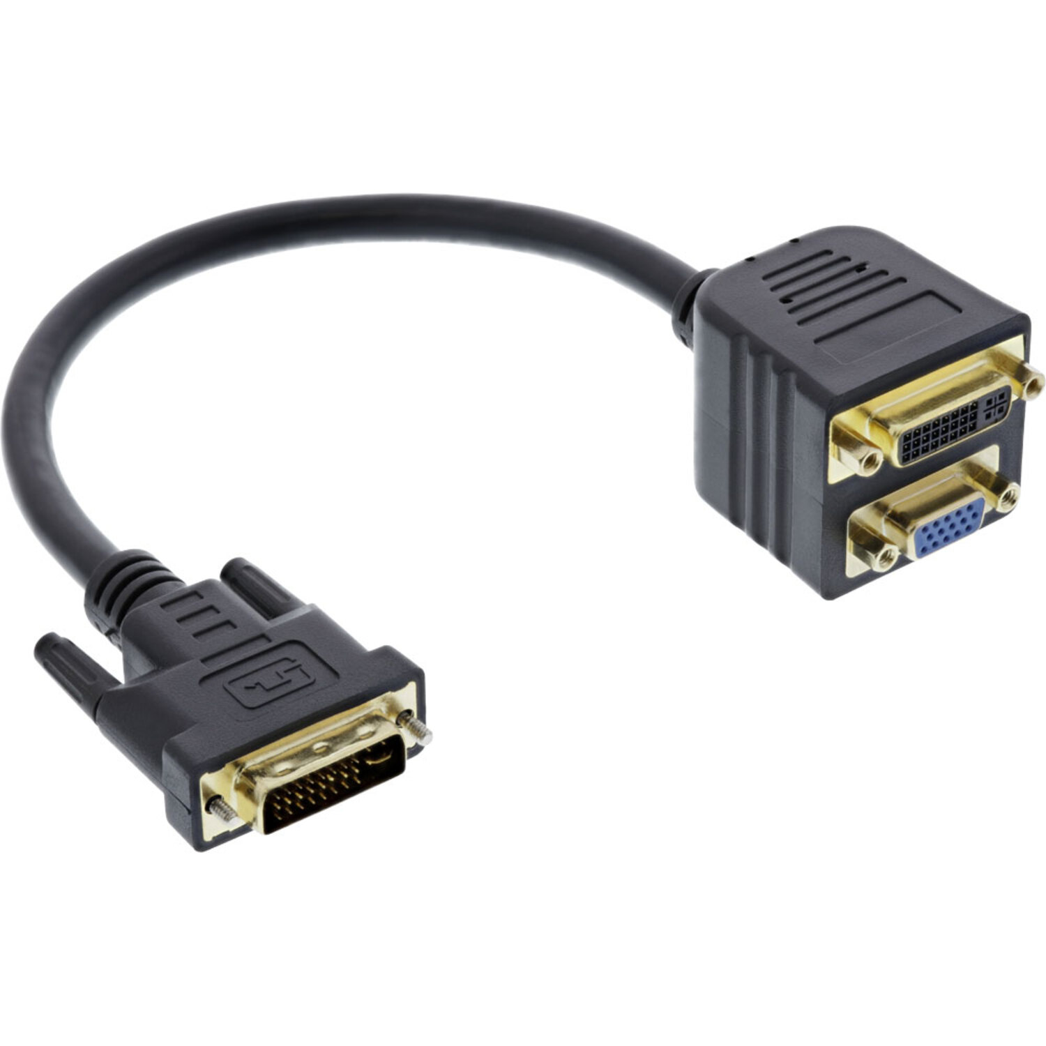 INLINE InLine® DVI-I Adapterkabel, Stecker zu S-VGA auf DFP VGA / Buchse + DVI DVI DVI-I-Buchse / 