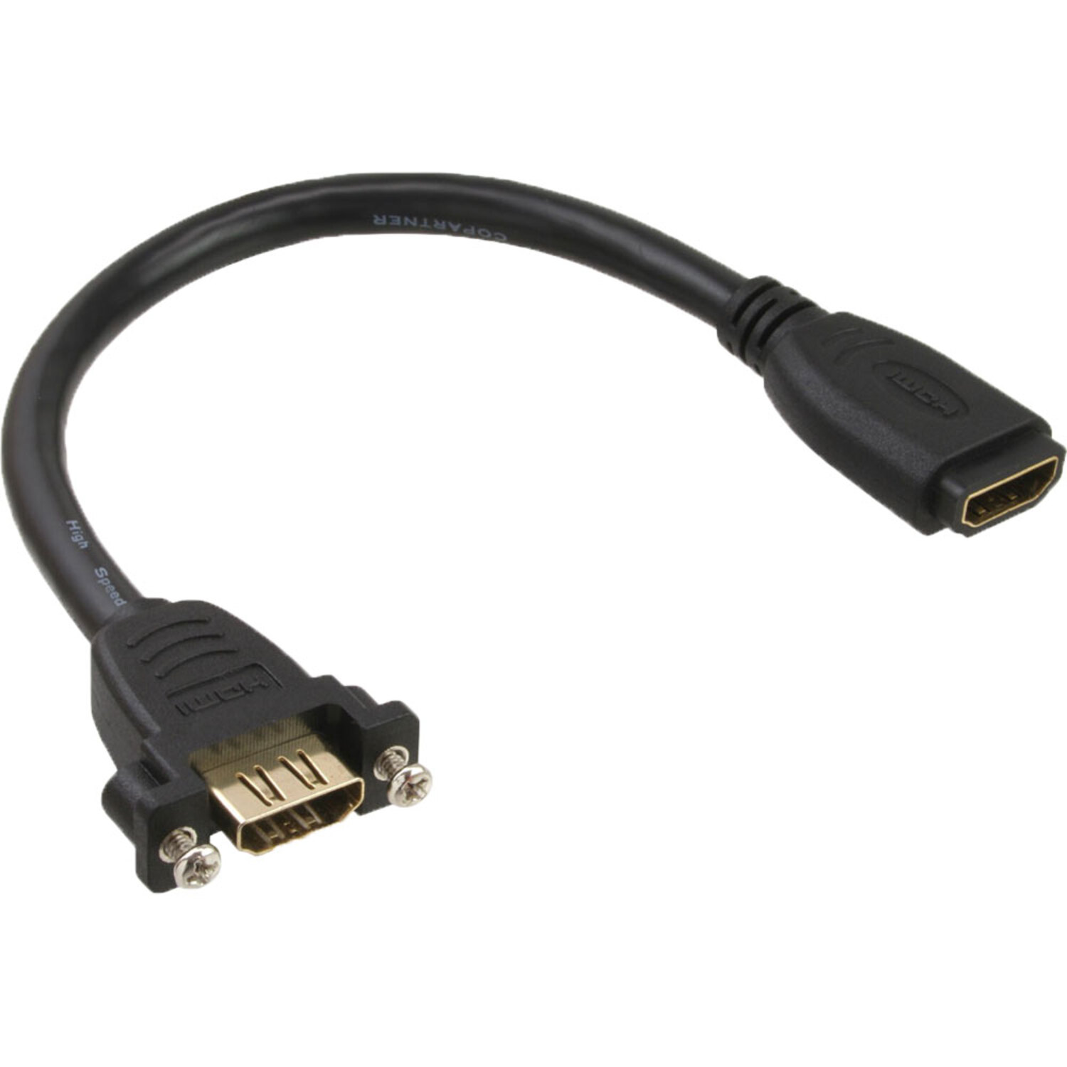 INLINE InLine® zum mini zu / DVI / HDMI HDMI HDMI A vergoldete / Adapterkabel Einbau, HDMI Buchse/Buchse, 
