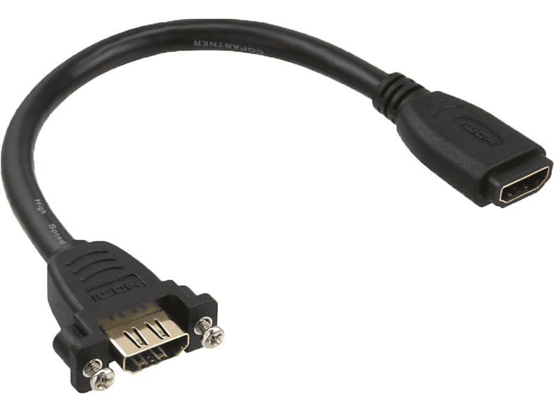 INLINE InLine® HDMI / zu HDMI / vergoldete / DVI HDMI Buchse/Buchse, Adapterkabel Einbau, zum mini A HDMI 