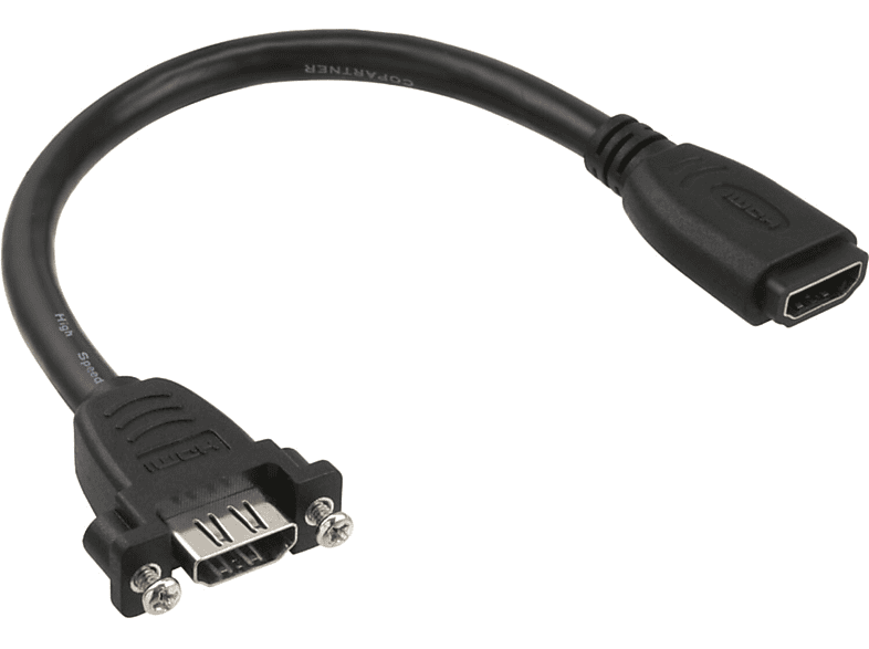 INLINE InLine® HDMI 4K2K Adapterkabel zum Einbau, A Buchse/Buchse, 0,6m / zu HDMI zu HDMI / DVI / mini HDMI | HDMI Kabel