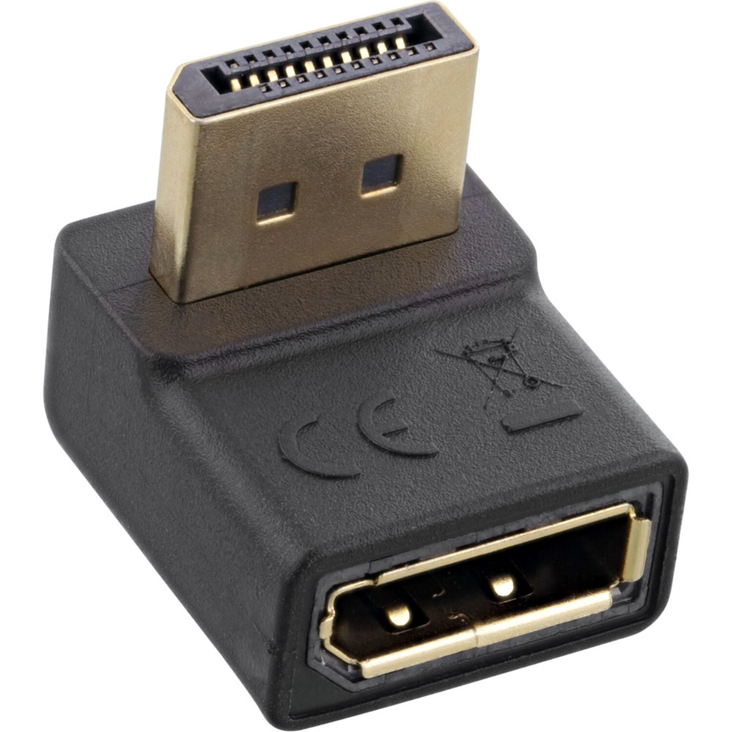 INLINE / VGA Adapter, / DisplayPort oben nach gewinkelt Stecker DVI Displayport zu / Buchse, HDMI / InLine®