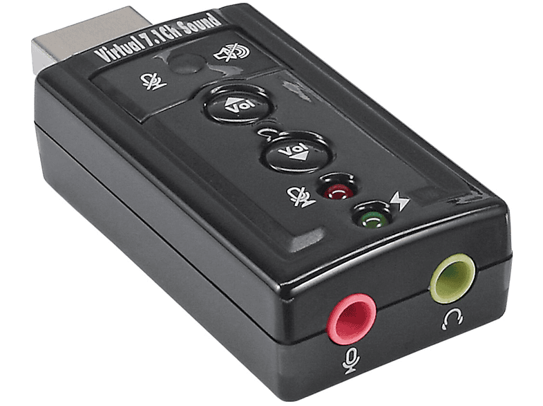 Audio Sound InLine® Surround 7.1 INLINE / Soundkarte, mit USB virtuellem Audiokonverter