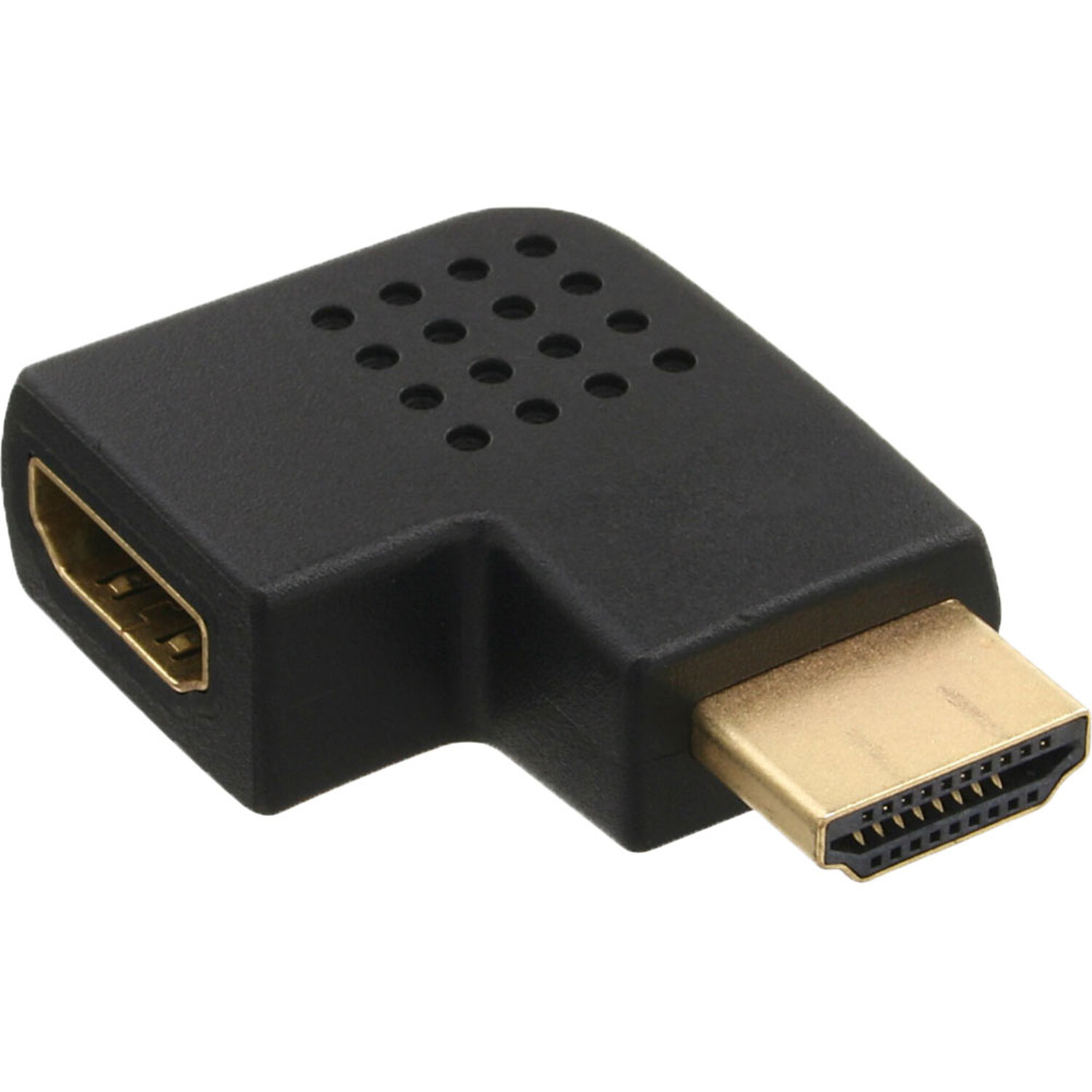 HDMI Adapter, HDMI links HDMI HDMI / seitlich INLINE / InLine® Buchse, / / DVI mini / zu Stecker gewinkelt,