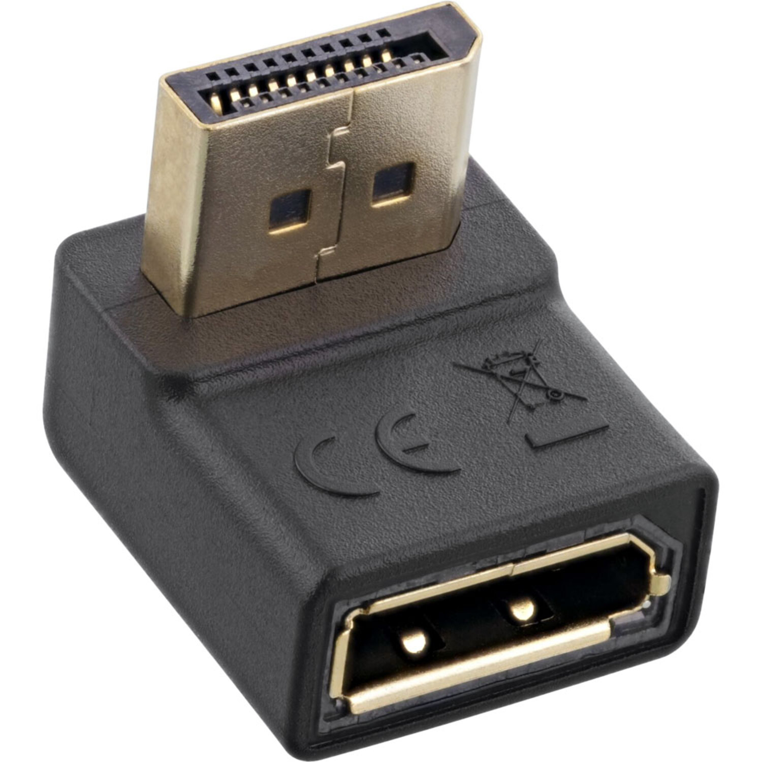 INLINE InLine® DisplayPort Adapter, Stecker DVI HDMI / Displayport / nach zu VGA / gewinkelt unten Buchse, 