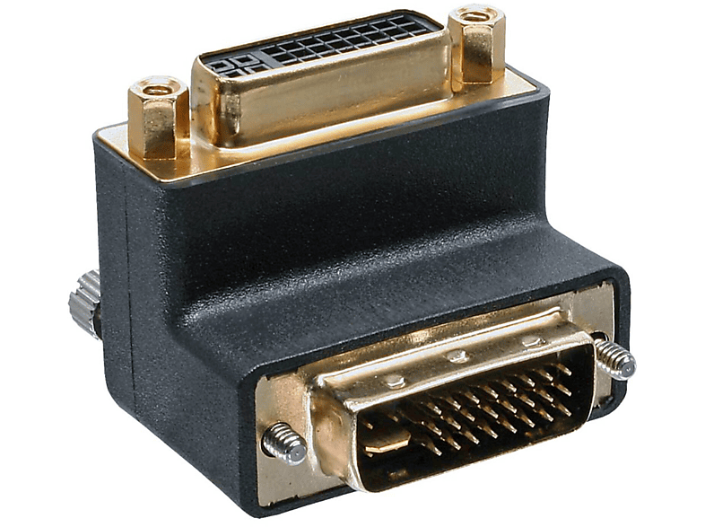INLINE InLine® digital+analog DVI DFP gewinkelt, / Adapter, / 24+5 / zu VGA 90° DVI Stecker DVI-I