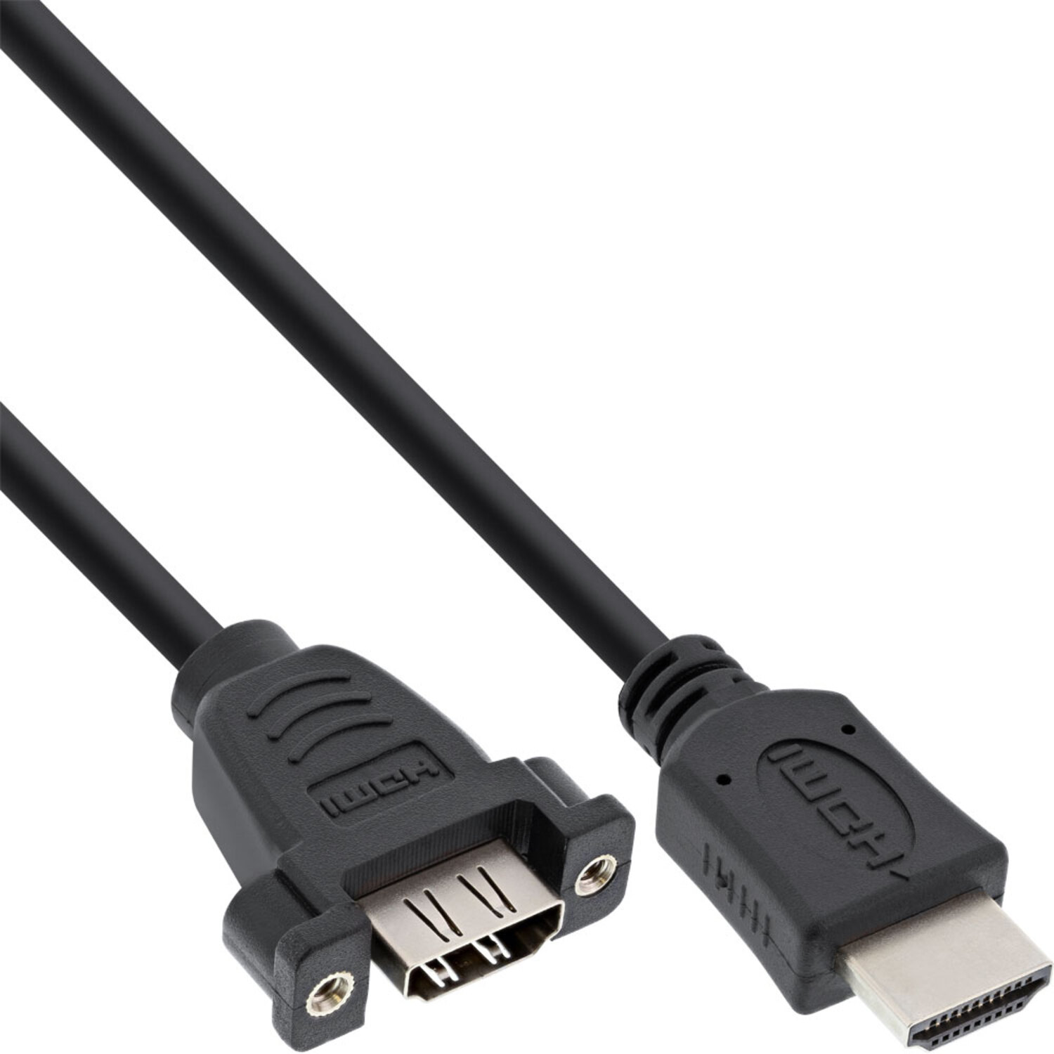 Einbau, 4K2K zum / 0,6m InLine® HDMI / Stecker/Buchse, HDMI Adapterkabel INLINE zu A HDMI / / DVI HDMI mini