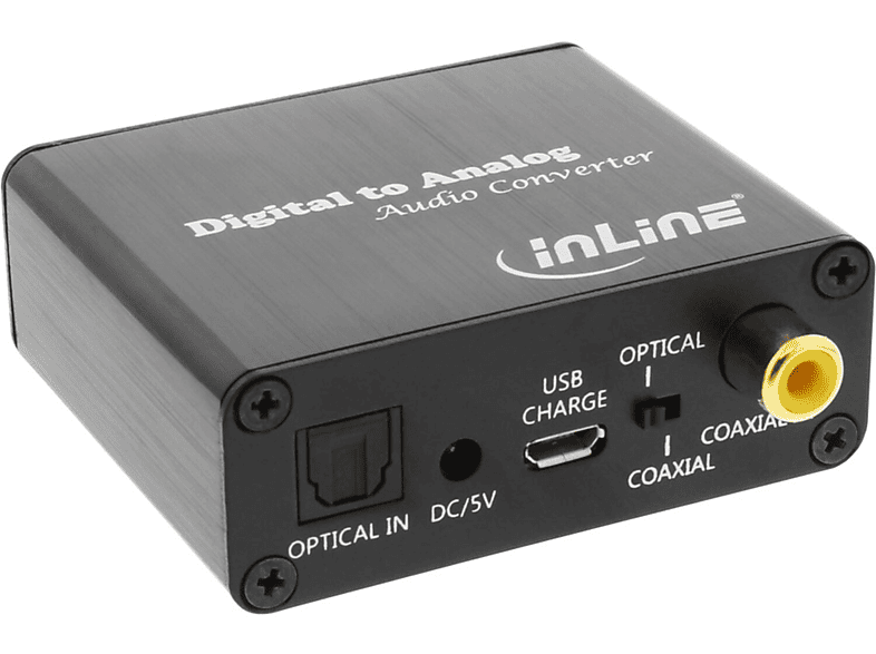 INLINE InLine® Audio-Konverter Toslink zu DA-Wandler, Analog, / Digital zu Audiokonverter 