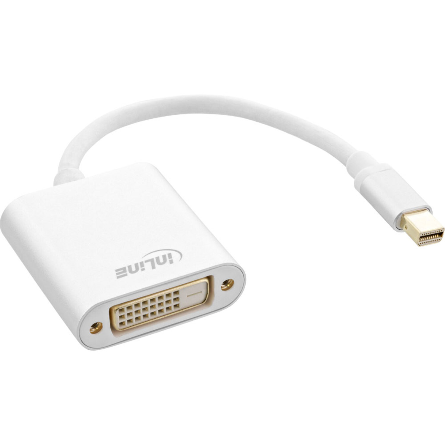 INLINE InLine Mini zu Aluminium Steckadapter 0,15m Adapter DisplayPort weiß, DVI