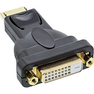 INLINE InLine® DisplayPort Adapter, Stecker auf DVI-D 24+1 Buchse, schwarz Adapter / Konverter Displayport Displayport zu HDMI / VGA / DVI