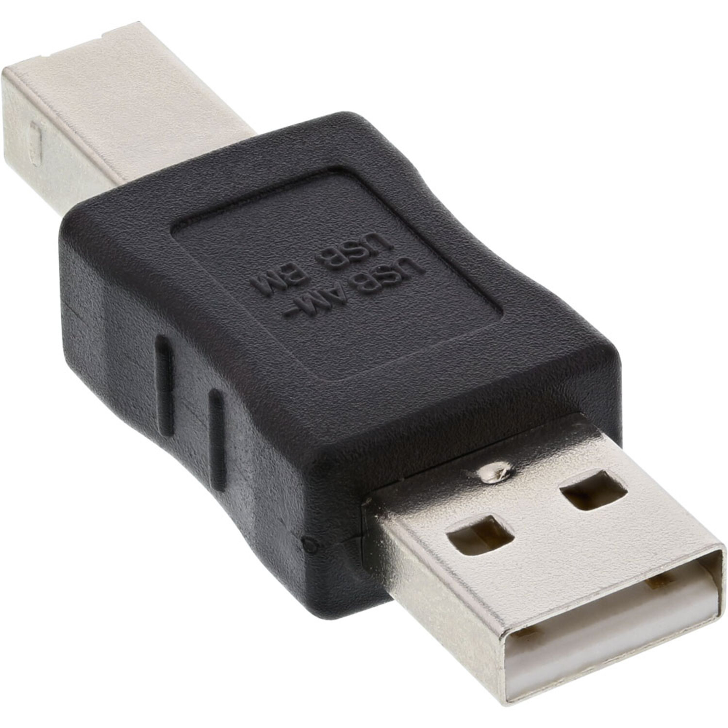 INLINE schwarz Adapter, auf InLine® Adapter USB Konverter Adapter, B 2.0 Stecker / USB 2.0 2.0 USB A