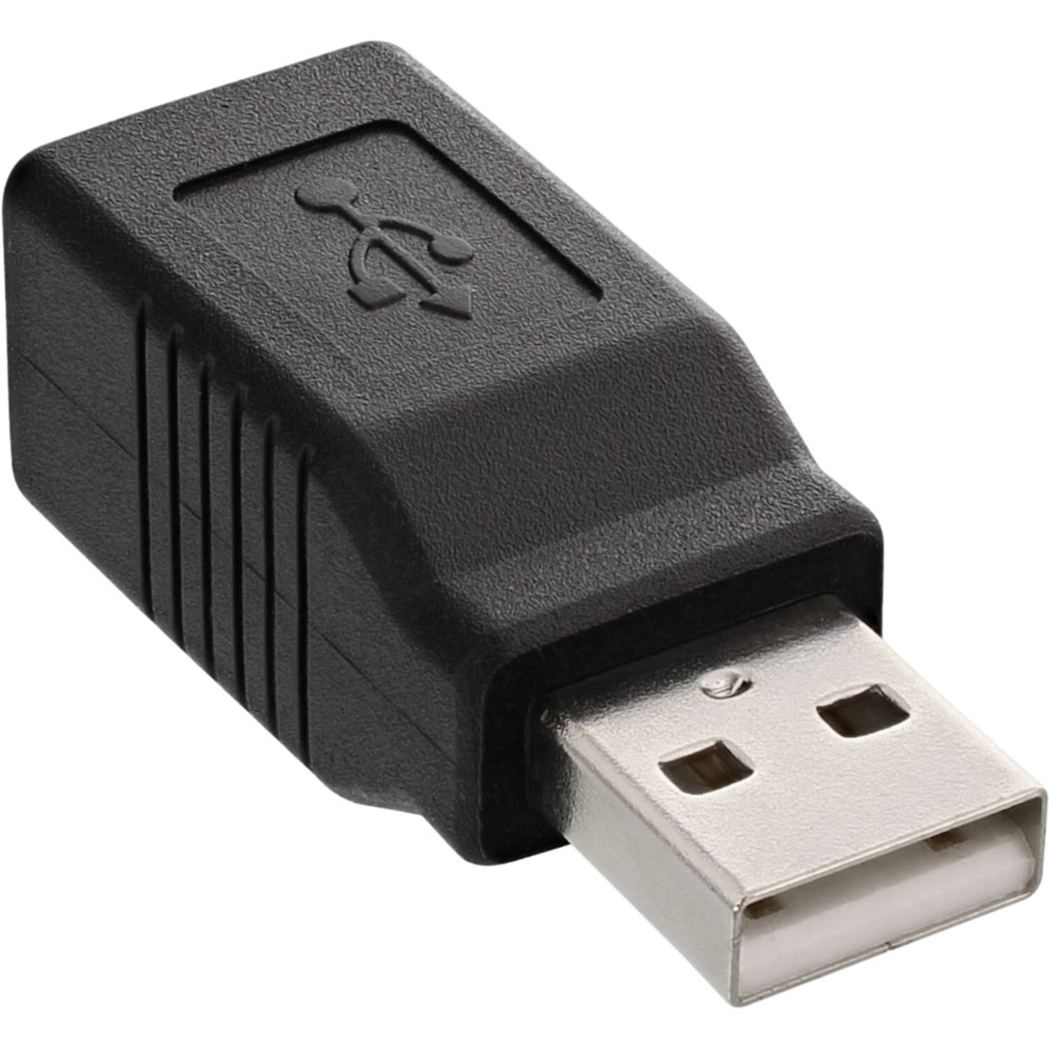 B Stecker / INLINE 2.0 schwarz USB auf InLine® Konverter 2.0 A Adapter Adapter, Adapter, USB Buchse