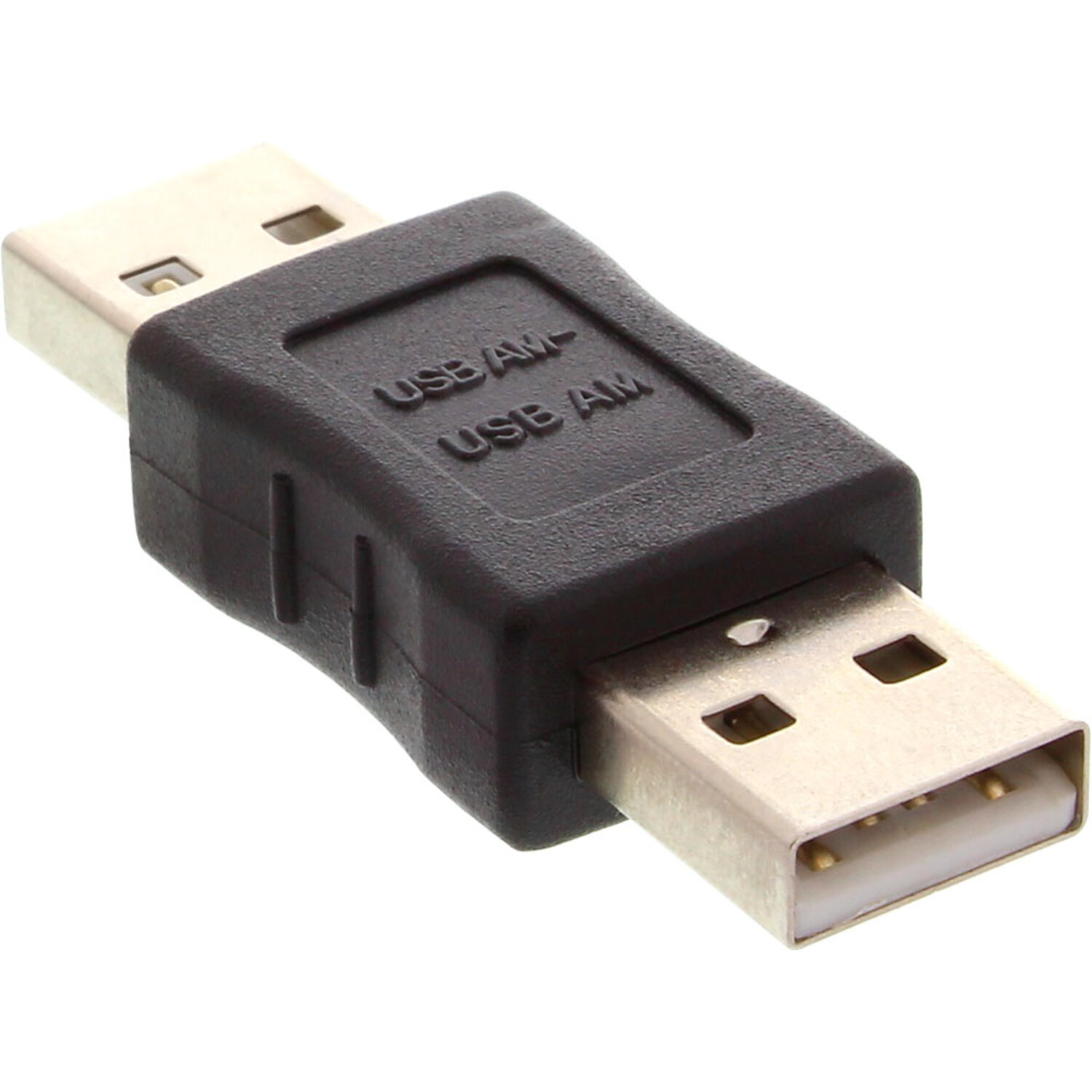 INLINE InLine® USB 2.0 2.0 auf 2.0 A Konverter Adapter, schwarz USB / Adapter, USB Adapter Stecker A