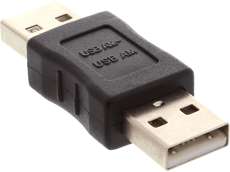 INLINE InLine® USB 2.0 Adapter, USB Adapter / 2.0 Stecker schwarz Adapter, A auf A USB 2.0 Konverter