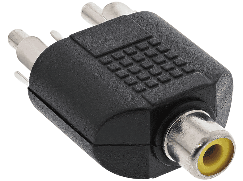 Stecker INLINE 2x Cinch Audio an / Konverter Cinch Buchse InLine® Adapter, Cinch Adapter zu