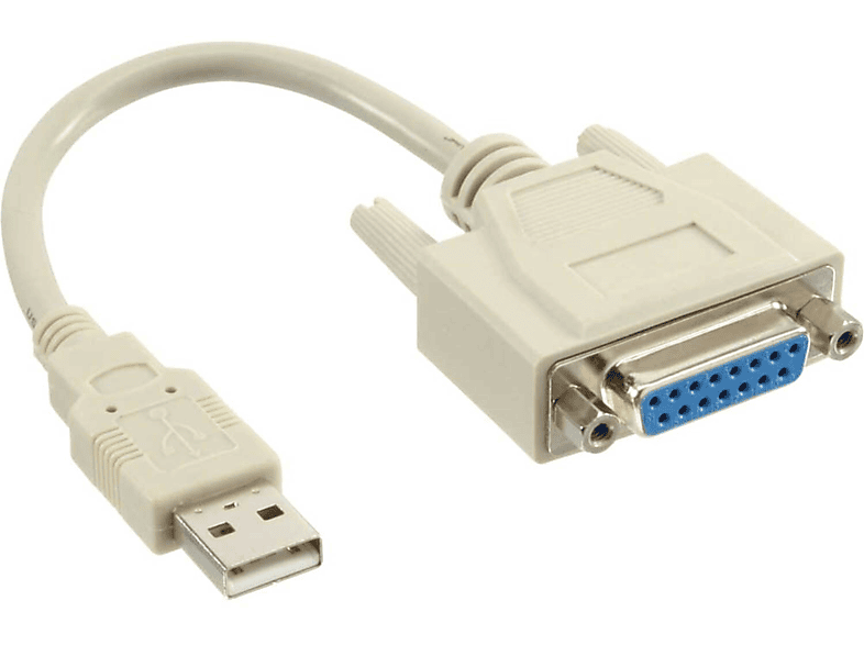 INLINE InLine® USB Adapter Kabel, USB Stecker A auf 15pol Buchse Kabel