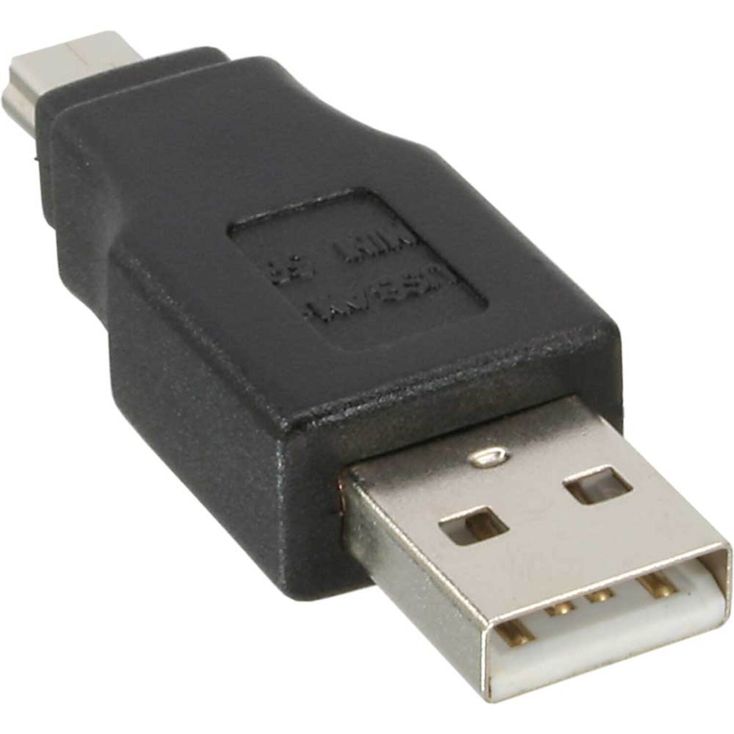 INLINE InLine® USB Adapter Stecker auf Konverter 2.0 Mini-5pol USB 2.0 schwarz A Adapter, / Adapter