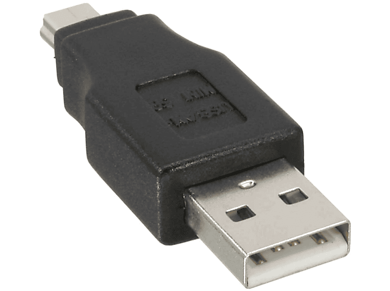 Konverter USB A 2.0 schwarz INLINE USB Stecker InLine® Adapter 2.0 auf Adapter, Adapter, / Mini-5pol