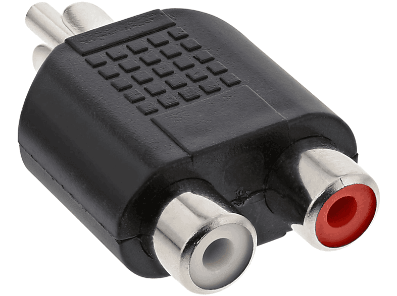 INLINE InLine® Audio Adapter, Cinch Stecker an 2x Buchse Adapter / Konverter Cinch zu Cinch
