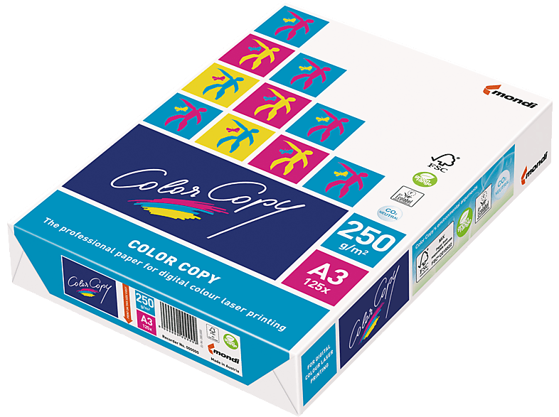 COLOR COPY Kopierpapier A3 250 weiß Kopierpapier Packung 2100005100 Bl./Pack. 1 220g A3