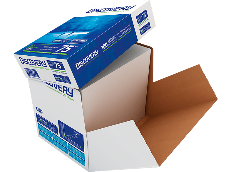 Packung 1 A4 DIN Kopierpapier 834270A75S A4 2.500 75g/qm DISCOVERY weiß Kopierpapier Bl./Pack.