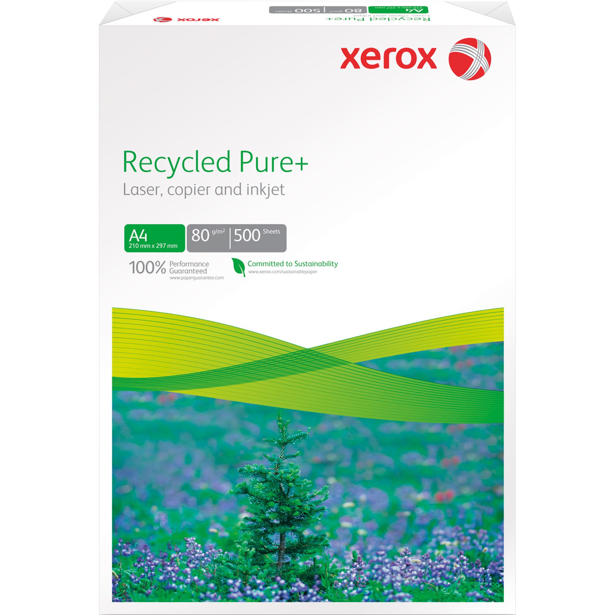 XEROX Kopierpapier Recycled Pure+ Bl./Pack. A4 1 Kopierpapier 500 Packung 003R98756 A4 DIN weiß