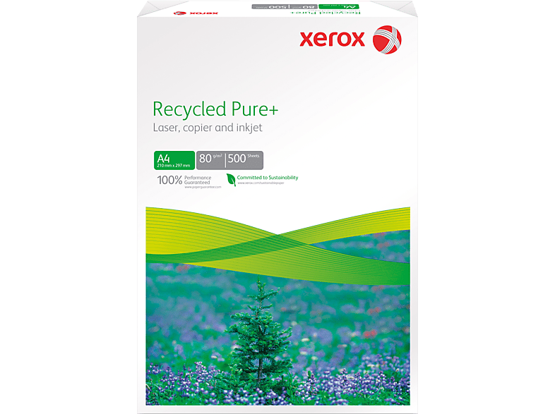 XEROX Kopierpapier Recycled Pure+ Kopierpapier 1 DIN weiß Packung 500 Bl./Pack. A4 003R98756 A4