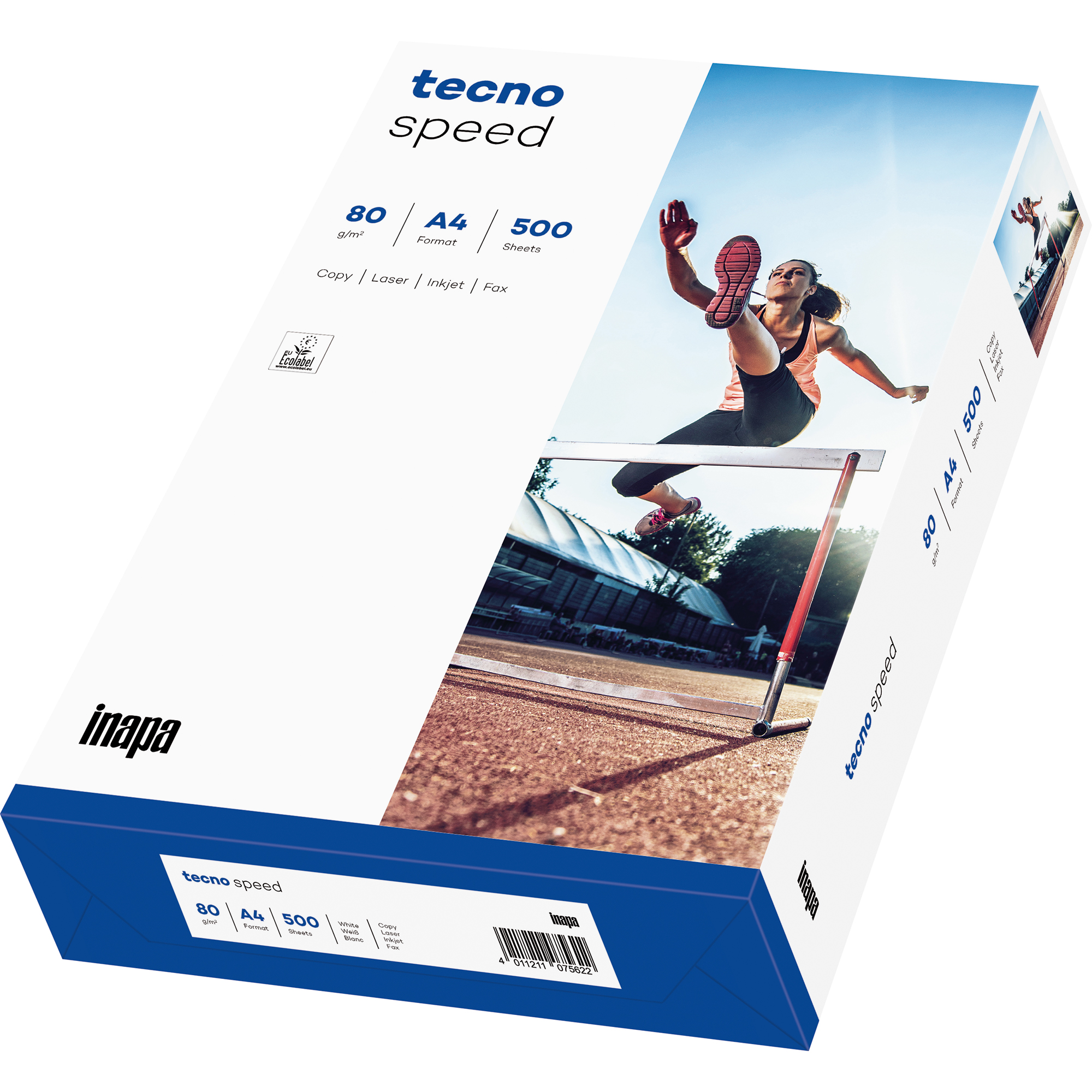 500 TECNO A4 Kopierpapier 1 INAPA 80g A4 Kopierpapier Packung 2100011401 Speed Bl./Pack.