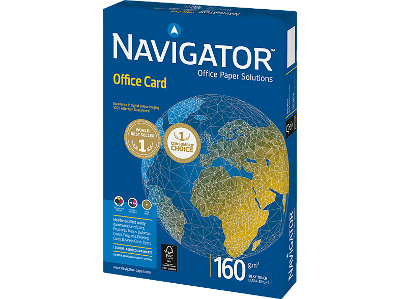 DIN Bl./Pack. A4 NAVIGATOR Office Kopierpapier 82487A16S A4 Kopierpapier Packung 1 Card 160g 250