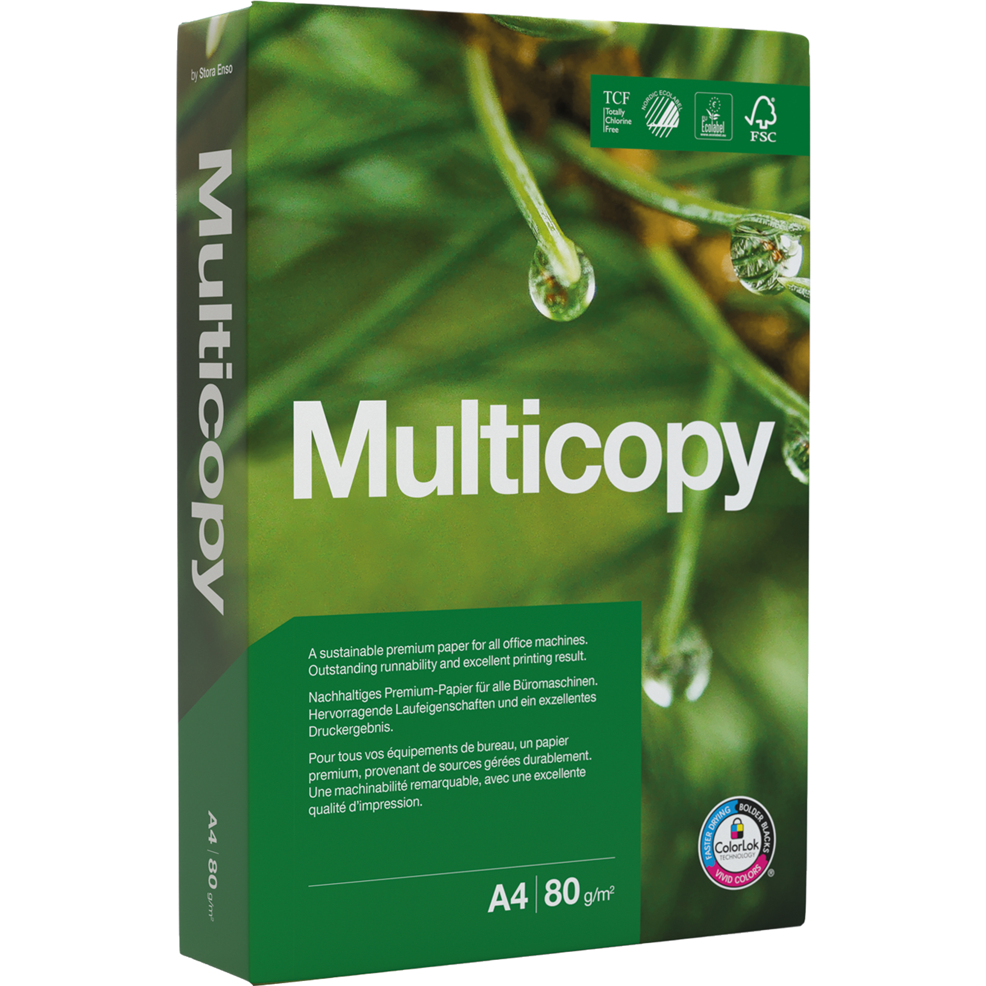 MULTICOPY Kopierpapier 157900 A4 80g A4 Packung 500Bl. 210 mm Kopierpapier 1 x 297