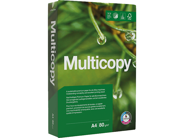 MULTICOPY Kopierpapier 1 Kopierpapier 500Bl. A4 Packung 297 210 80g x 157900 mm A4