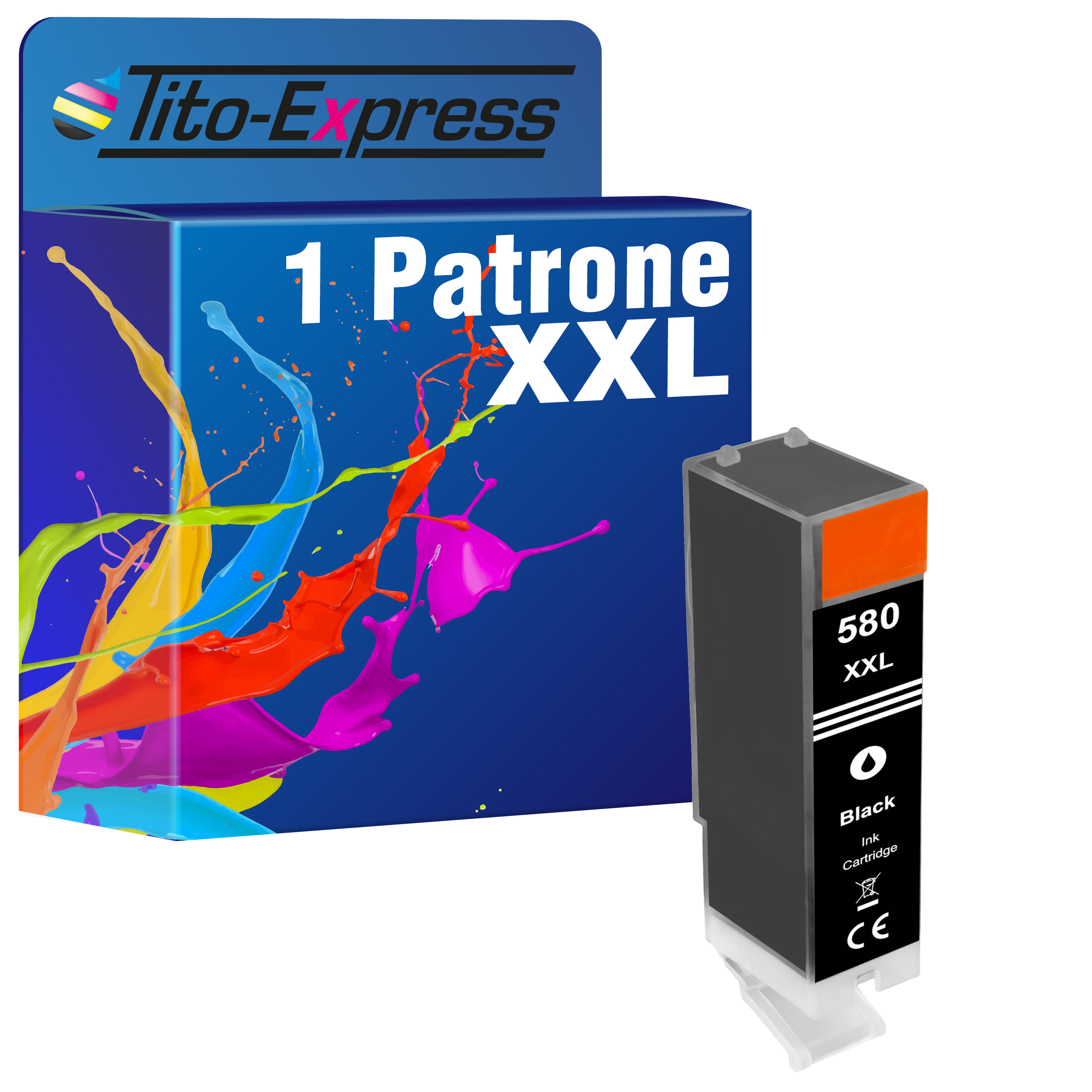 Tintenpatrone TITO-EXPRESS (2024C001) PGI-580 Black XXL PLATINUMSERIE