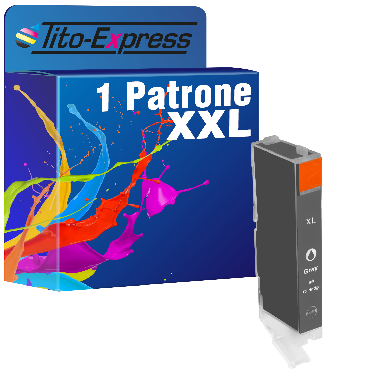 TITO-EXPRESS PLATINUMSERIE 1 Patrone Tintenpatrone (0335C001) Gray CLI-571 Canon ersetzt