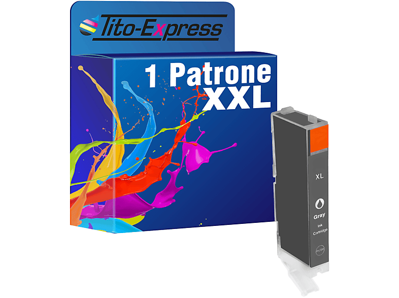(0335C001) 1 Tintenpatrone CLI-571 ersetzt PLATINUMSERIE Canon Gray TITO-EXPRESS Patrone