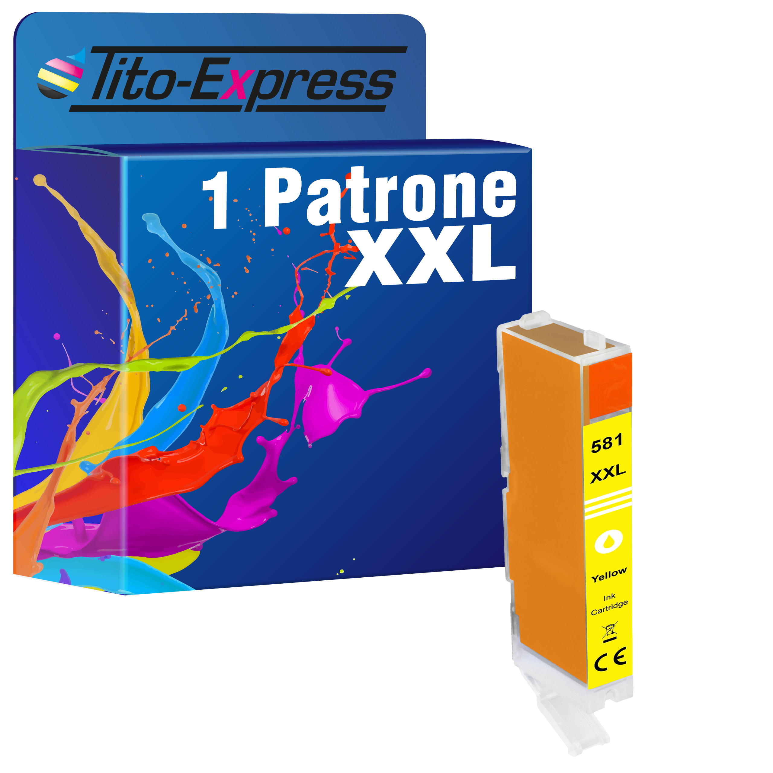 TITO-EXPRESS PLATINUMSERIE 1 Patrone ersetzt (1997C001) Canon XXL Tintenpatrone Yellow CLI-581