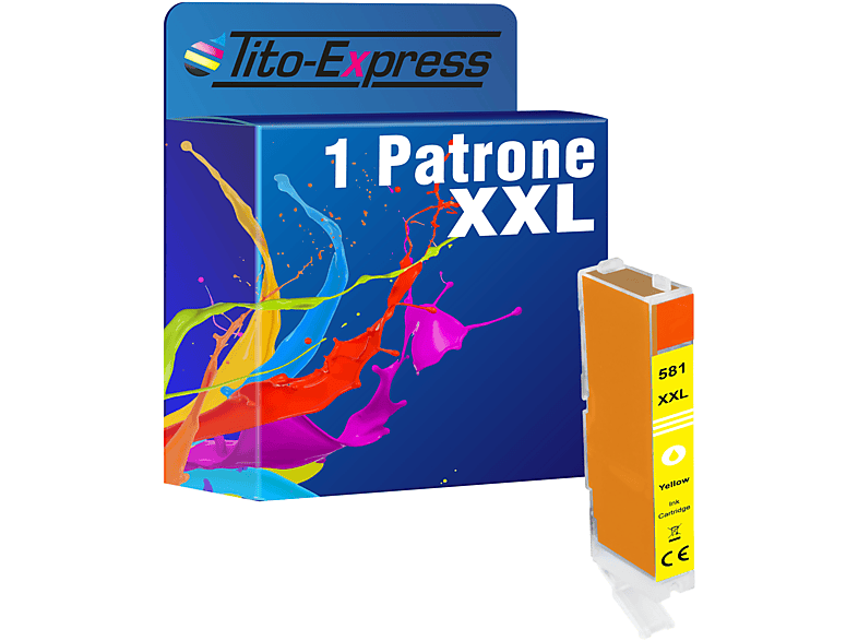 Tintenpatrone 1 TITO-EXPRESS Patrone PLATINUMSERIE ersetzt Canon Yellow XXL CLI-581 (1997C001)