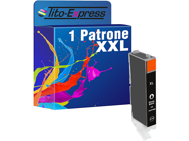TITO-EXPRESS PLATINUMSERIE 1 Patrone ersetzt Canon CLI-571 Tintenpatrone Photoblack (0331C001)