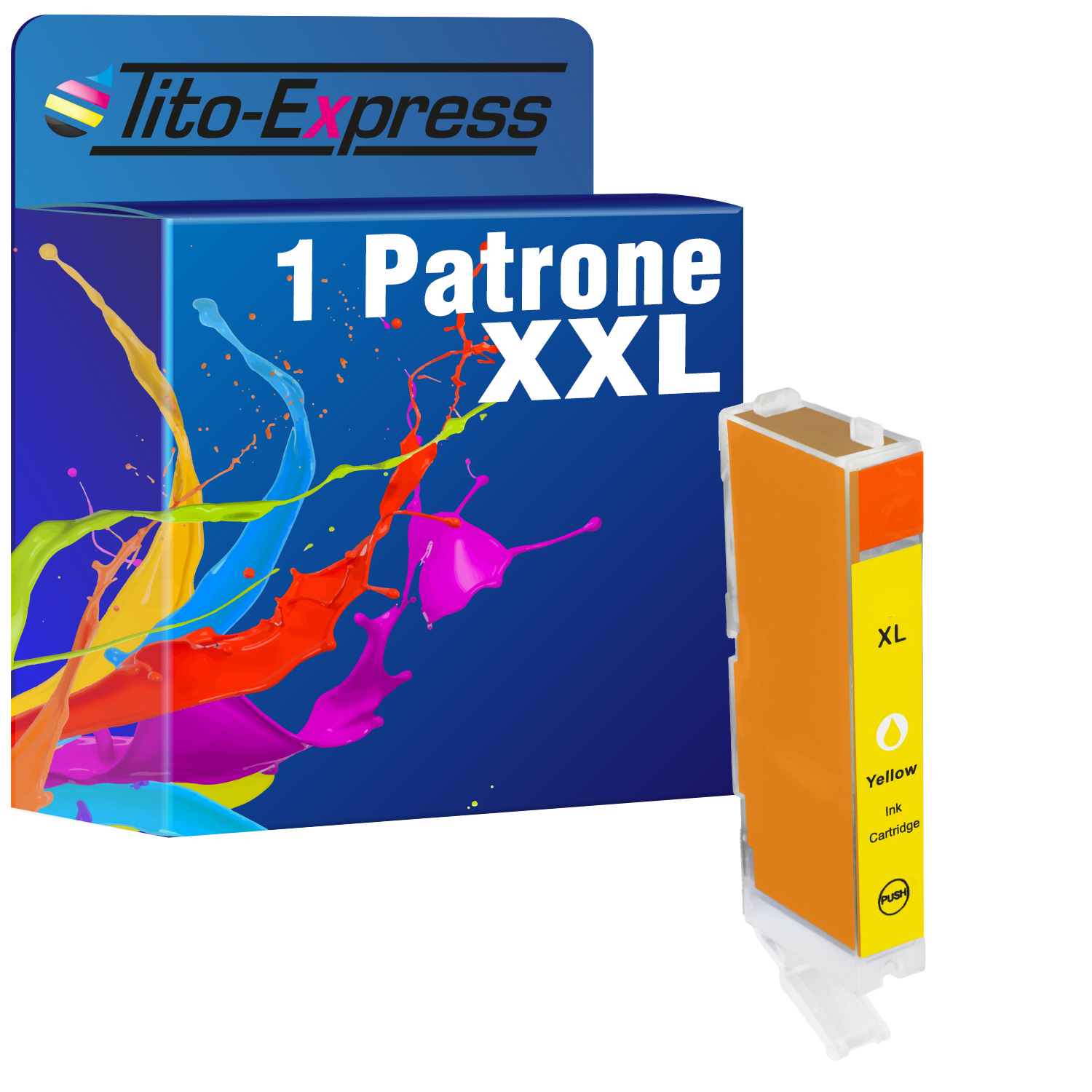 TITO-EXPRESS PLATINUMSERIE 1 ersetzt Tintenpatrone Yellow Canon Patrone (0334C001) CLI-571