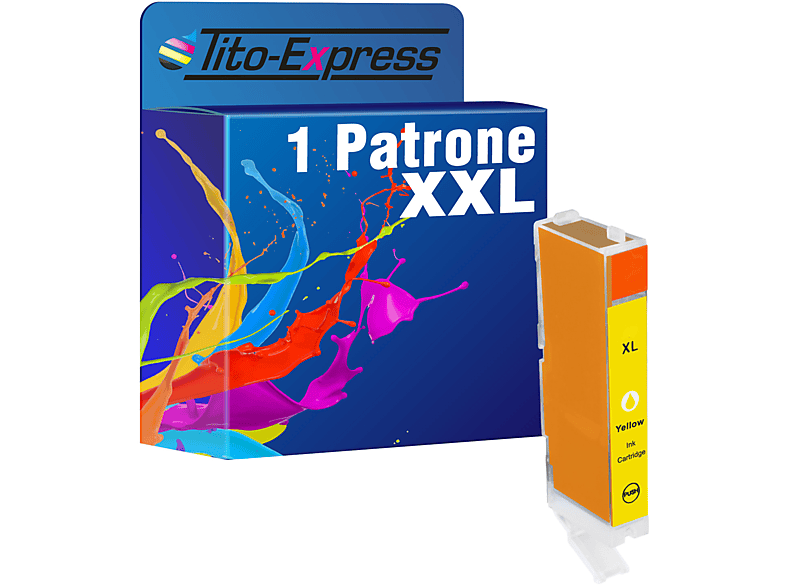 TITO-EXPRESS PLATINUMSERIE 1 Patrone ersetzt Canon CLI-571 Tintenpatrone Yellow (0334C001)