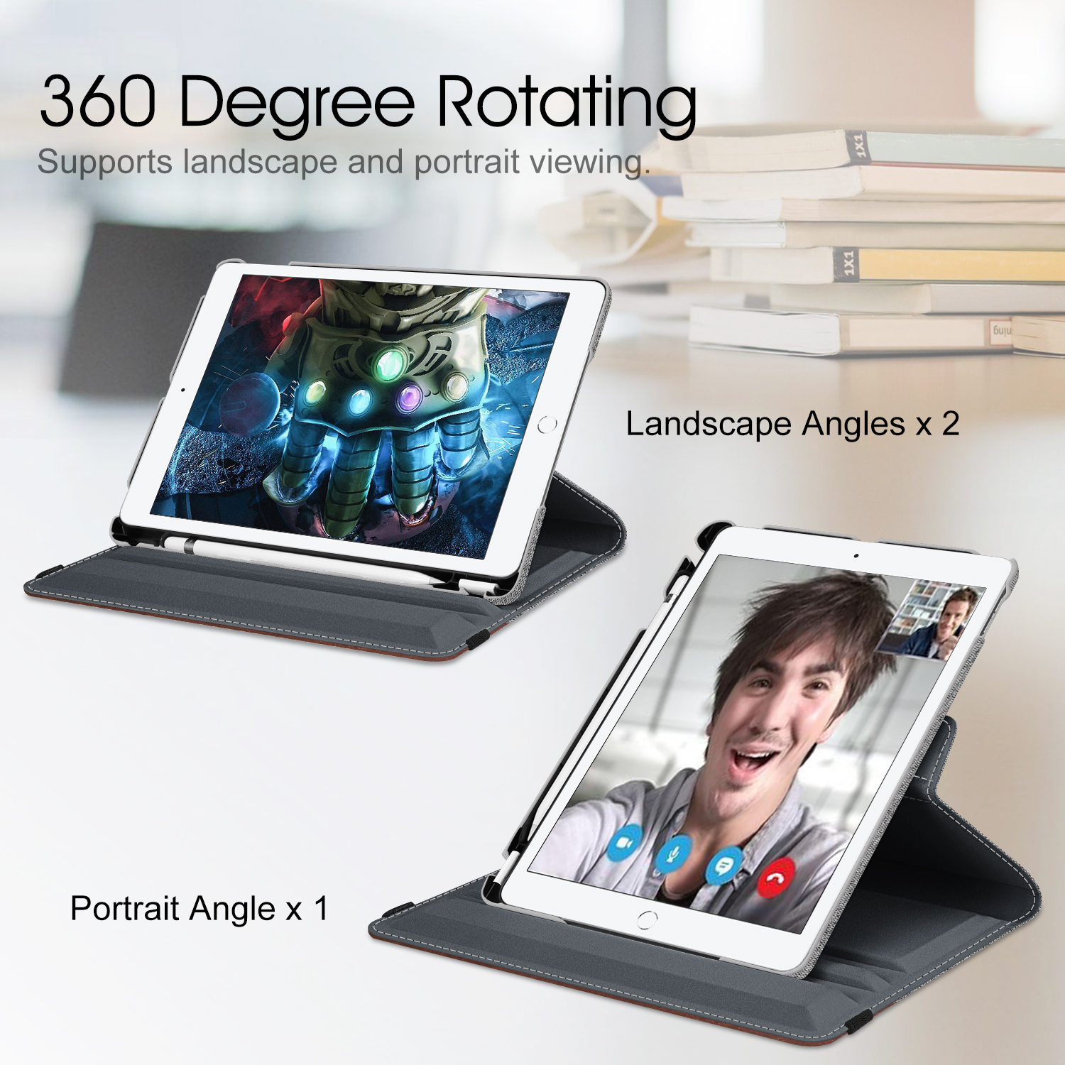 / grau 2019), Hülle, Denim und Modell 2020 Bookcover, 7 Zoll (8. Generation, FINTIE iPad 10.2 Apple,