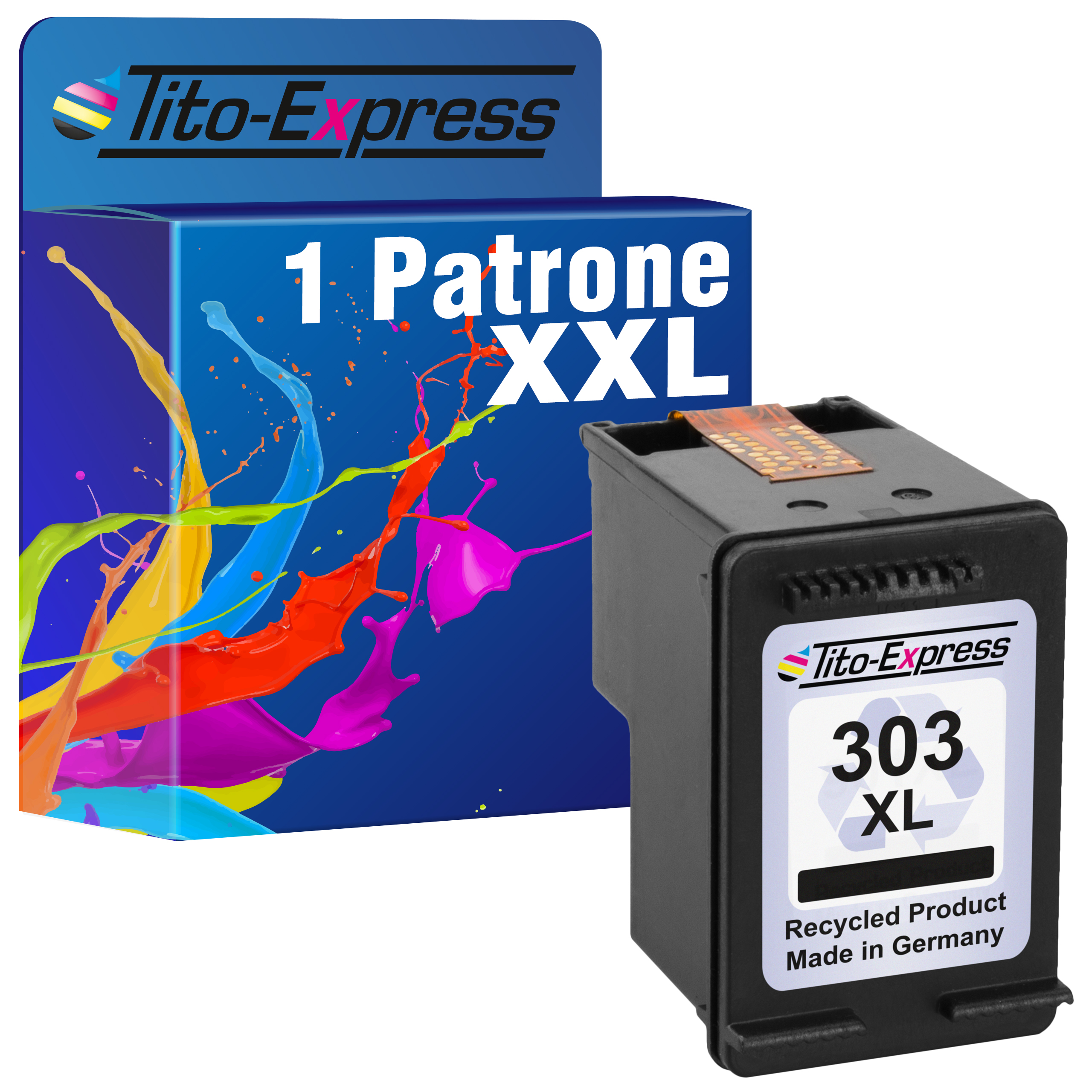 PLATINUMSERIE (T6N04AE) Patrone ersetzt 1 Black Tintenpatrone 303 XL HP TITO-EXPRESS