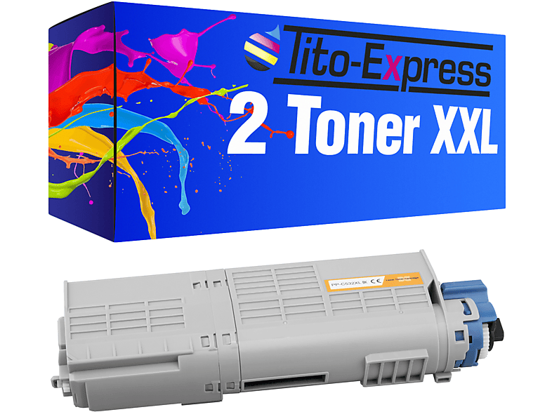 C532 Toner 2 Toner ersetzt TITO-EXPRESS (46490608) PLATINUMSERIE black OKI