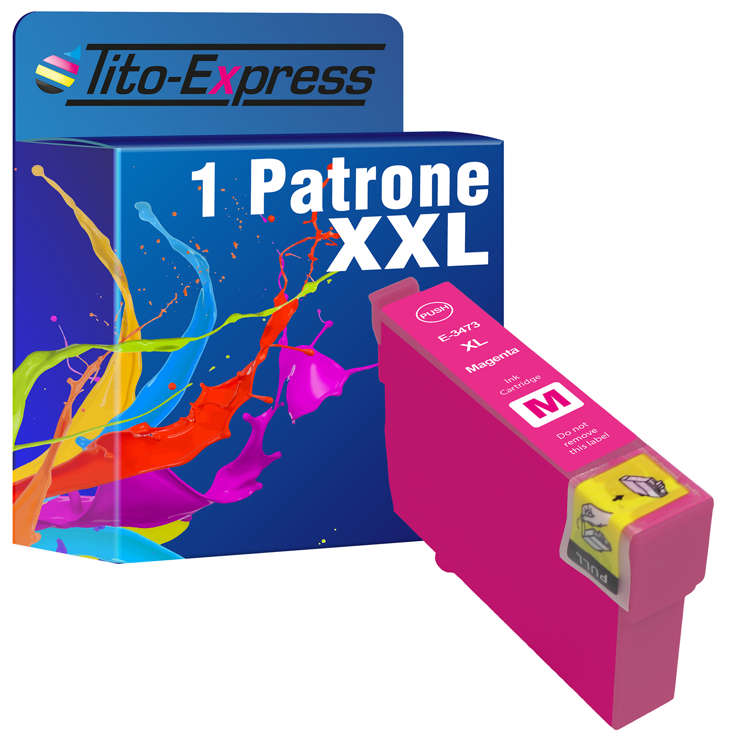 (C13T34734010) Magenta TITO-EXPRESS Patrone 1 T3473 PLATINUMSERIE ersetzt Tintenpatrone 34XL Epson