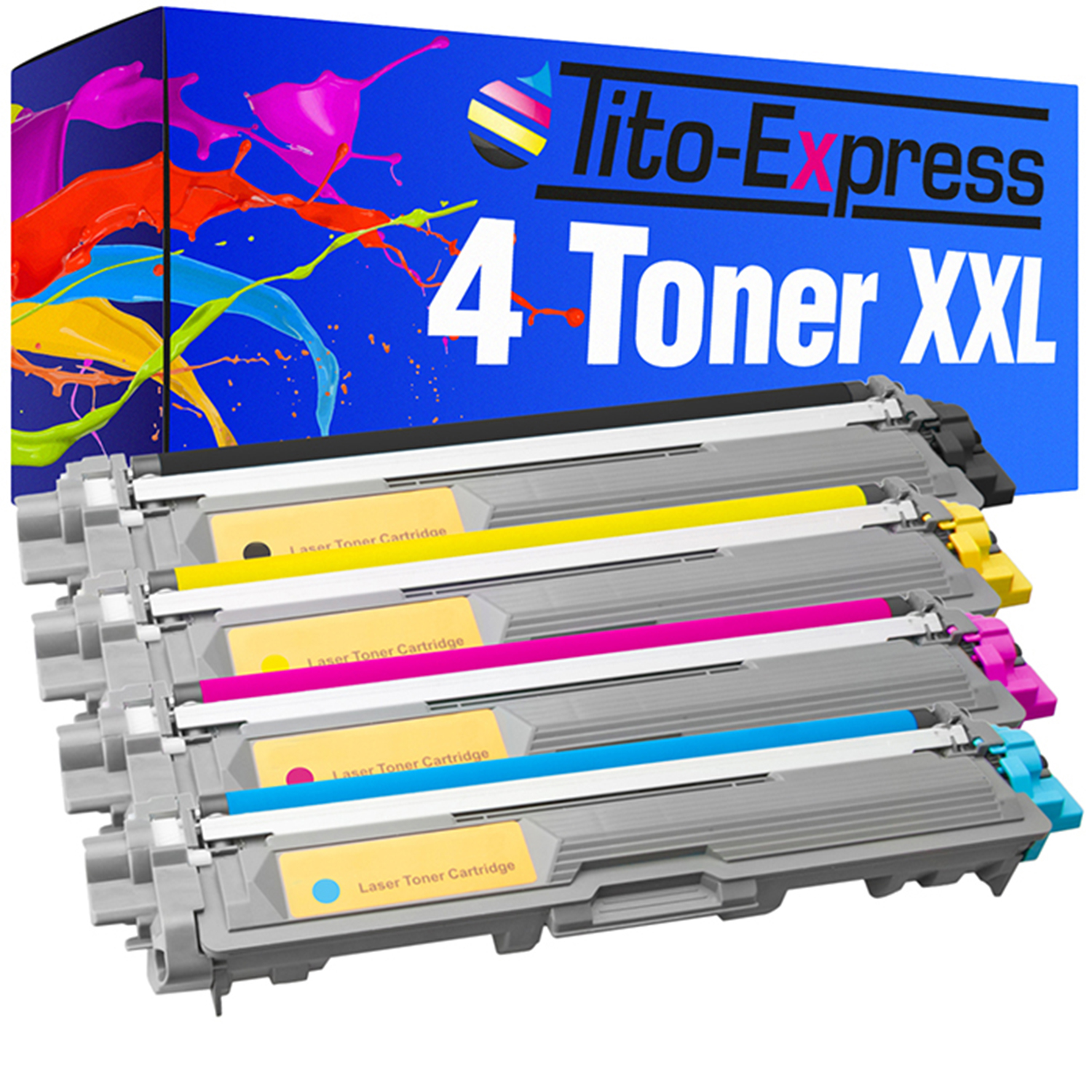 TITO-EXPRESS PLATINUMSERIE Toner (TN242 TN-246 4 black, Brother yellow ersetzt magenta, cyan, TN246) TN-242 Toner