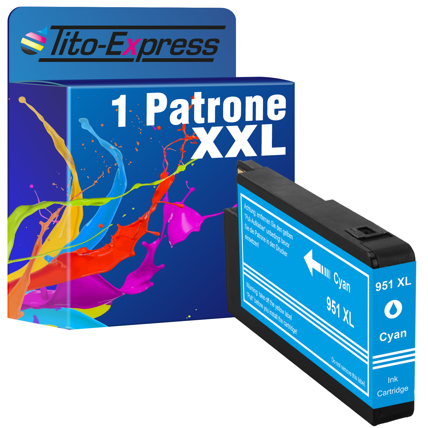 TITO-EXPRESS PLATINUMSERIE 1 Patrone ersetzt Tintenpatrone Cyan (CN046AE) HP 951 XL