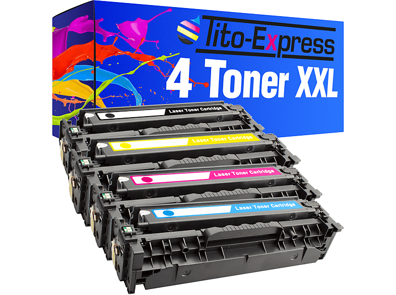 TITO-EXPRESS PLATINUMSERIE 4 Toner ersetzt HP 312X 312A Toner black, cyan, magenta, yellow (CF380X CF381A CF382A CF383A) | Tonerkartuschen